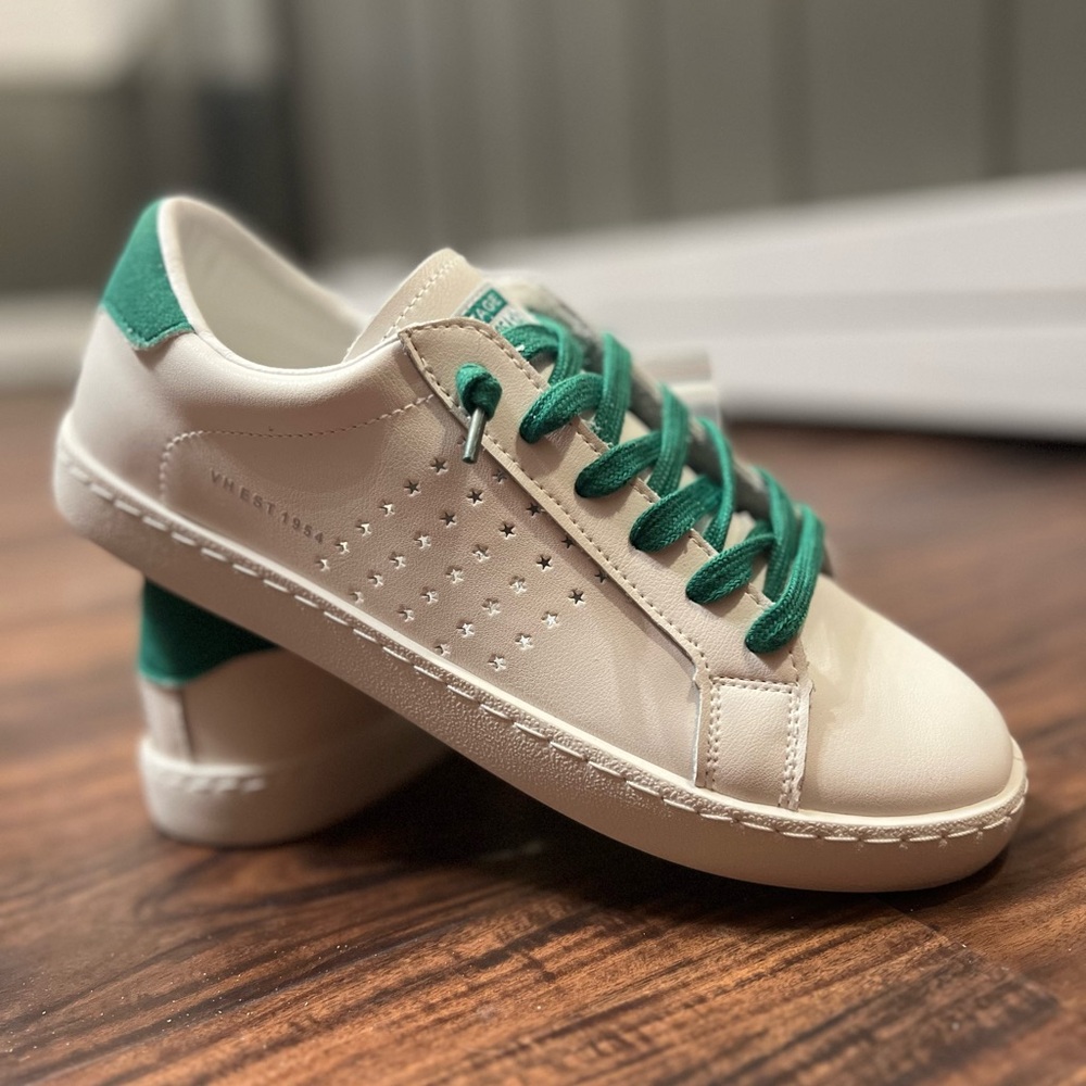 Vintage Havana White & Green Casual Shoes